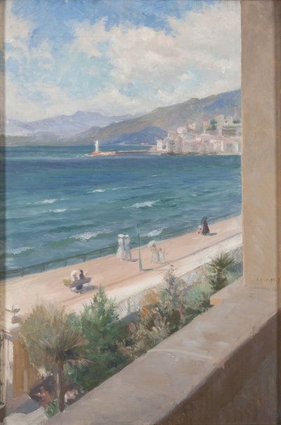 Von meinem Fenster in Cannes von Albert Edelfelt