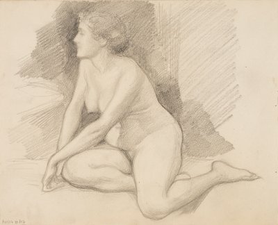 Sitzender Akt von Albert Edelfelt