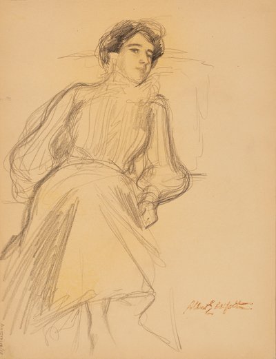Sitzende Frau von Albert Edelfelt