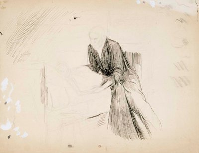 Dame auf Kissen liegend von Albert Edelfelt