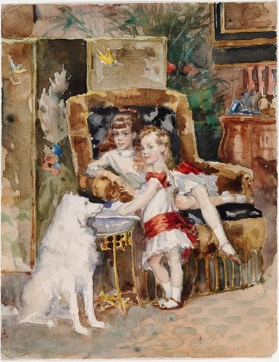 Michael und Xenia, Kinder von Zar Alexander III von Albert Edelfelt