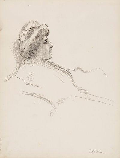 Profil einer Frau (Ellan) von Albert Edelfelt