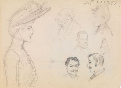 Porträtstudie (verso Begonien) von Albert Edelfelt