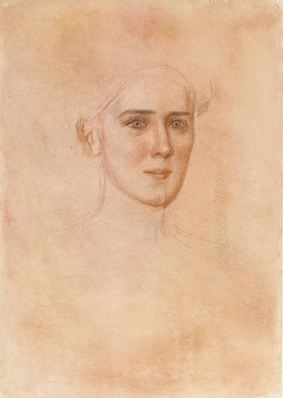 Porträt einer Frau, Gesicht von Albert Edelfelt