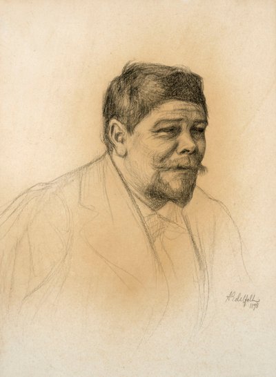 Porträt des Bildhauers Robert Stigell von Albert Edelfelt