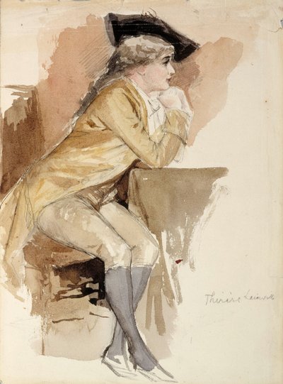 Thérèse Lainville im 18. Jahrhundert gekleidet von Albert Edelfelt
