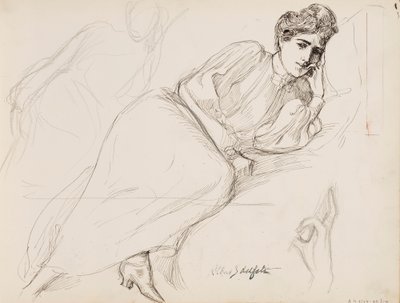 Ruhende Frau von Albert Edelfelt