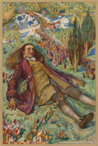 Ich versuchte aufzustehen, konnte mich aber nicht rühren (Chromolithografie) von Albert Edward Jackson