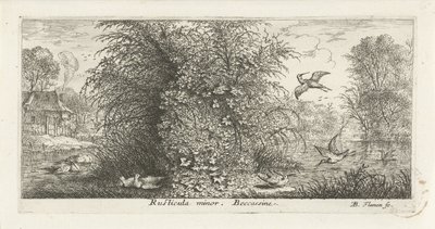 Landschaft mit Bekassine von Albert Flamen