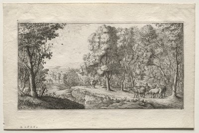 Die Straße am Waldrand von Albert Flamen