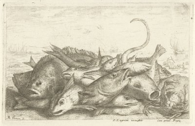 Fischfang mit Krabbe von Albert Flamen