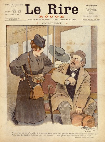 Der Zugführer, Karikatur aus Le Rire Rouge, 27. November 1915 von Albert Guillaume