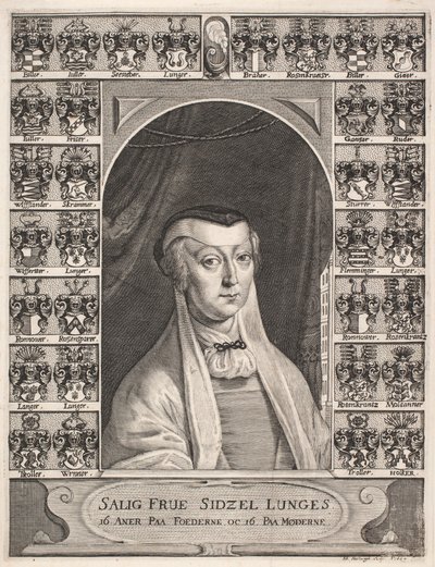 Sidsel Lunge. Gedenkblatt von Albert Haelwegh