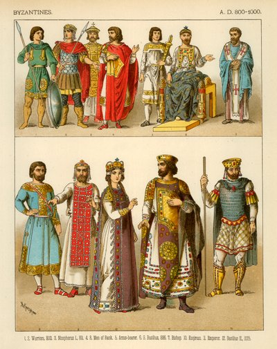 Byzantinische Kostüme 800-1000 n. Chr. von Albert Kretschmer
