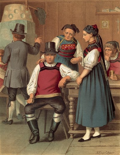Deutsche Tracht, Baden, Rickesbach von Albert Kretschmer