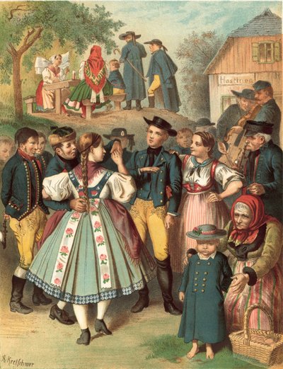 Deutsche Tracht, Böhmen Kreis Pilsen von Albert Kretschmer
