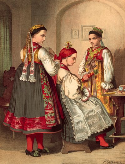 Deutsche Tracht, Böhmen Kreis Pilsen von Albert Kretschmer