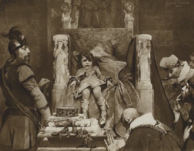 Clovis II, der Junge König der Franken von Albert Pierre René (after) Maignan