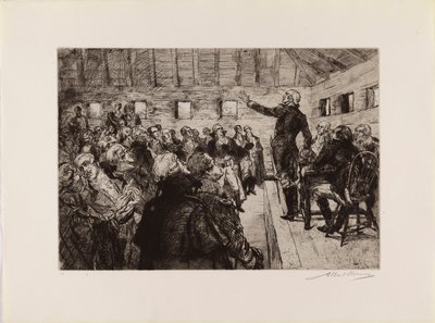 Washington verhindert eine Militärdiktatur (aus dem Portfolio "The Bicentennial Pageant of George Washington") von Albert Sterner