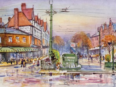 Lytham (Farblithografie) von Albert Woods