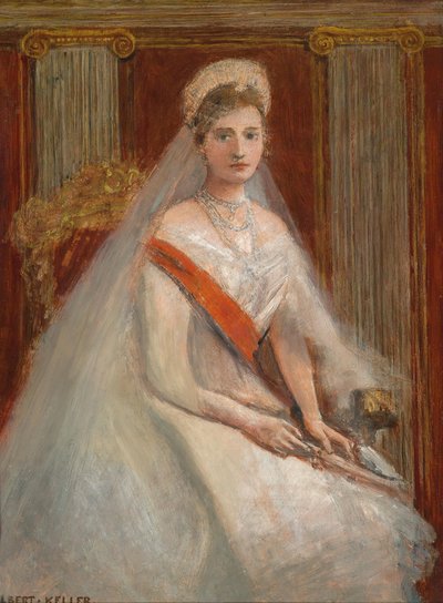 Porträt der Kaiserin Alexandra Fjodorowna von Russland 1872-1918, die Frau von Zar Nikolaus II. von Albert von Keller