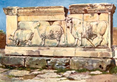 Marmorrelief des Ambarvalia-Opfers im Forum von Alberto Pisa