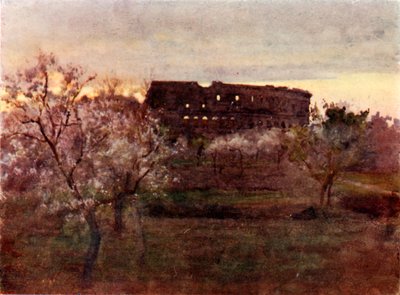 Das Kolosseum bei Sonnenuntergang von Alberto Pisa