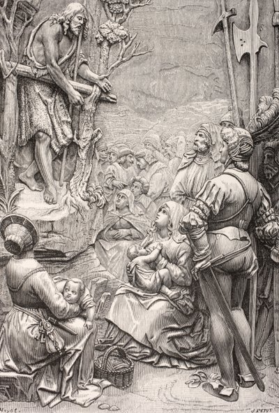 Johannes der Täufer predigt in der Wüste von Albrecht (after) Durer or Duerer