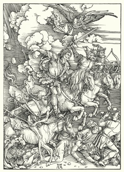 Die vier Reiter der Apokalypse von Albrecht (after) Durer or Duerer