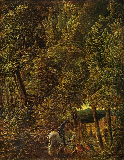 Landschaft mit Sankt Georg im Kampf mit dem Drachen von Albrecht Altdorfer