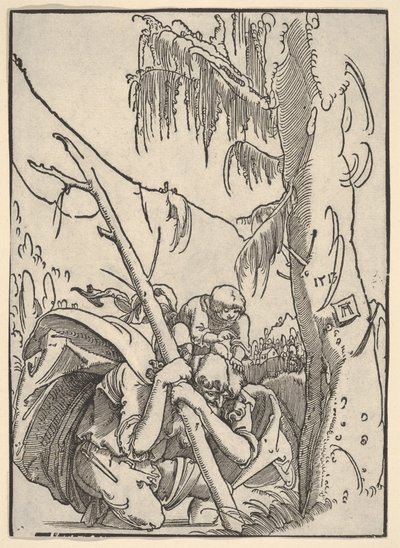 Der heilige Christophorus trägt das Christuskind von Albrecht Altdorfer
