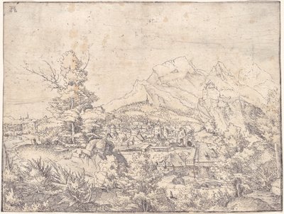 Die große Landschaft mit der Wassermühle von Albrecht Altdorfer