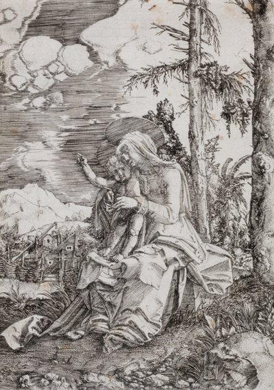 Maria mit dem Kind in einer Landschaft von Albrecht Altdorfer