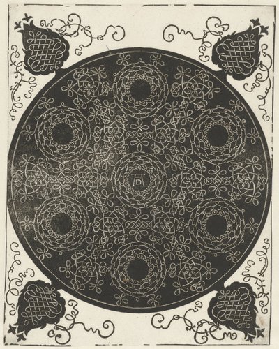 Stickmuster mit sieben kranzförmigen Motiven von Albrecht Dürer