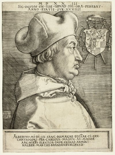 Kardinal Albrecht von Brandenburg (Der große Kardinal) von Albrecht Dürer