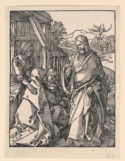 Christus nimmt Abschied von seiner Mutter, aus der Serie Die kleine Passion von Albrecht Dürer