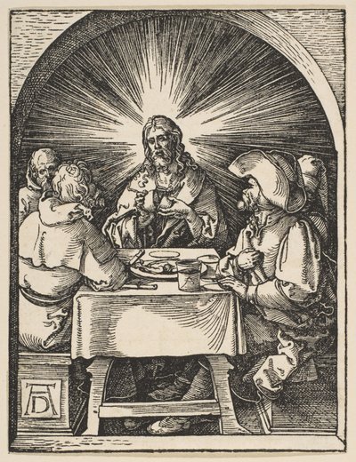 Christus in Emmaus, aus "Die Kleine Passion" von Albrecht Dürer