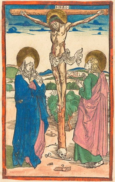 Christus am Kreuz zwischen der Jungfrau Maria und dem heiligen Johannes von Albrecht Dürer