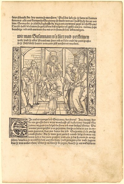 Das Kind Daniel entlarvt die Ankläger Susannas vor Gericht von Albrecht Dürer