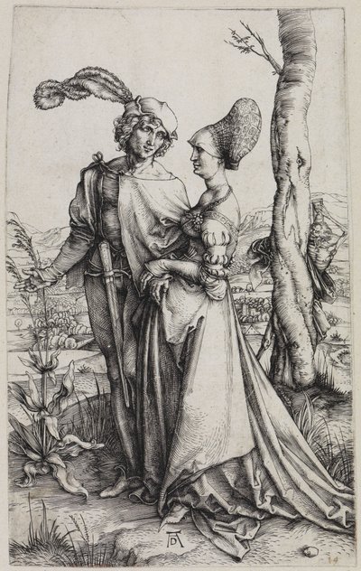 Das Liebespaar und der Tod (Der Spaziergang) von Albrecht Dürer
