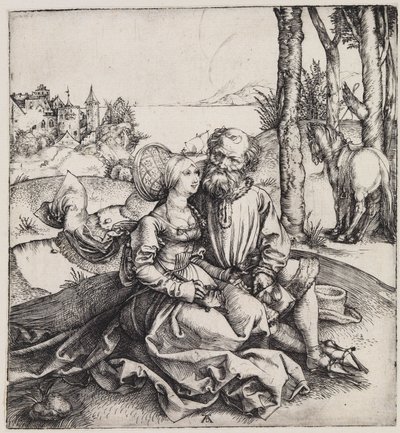 Das ungleiche Paar (Der Liebesantrag) von Albrecht Dürer