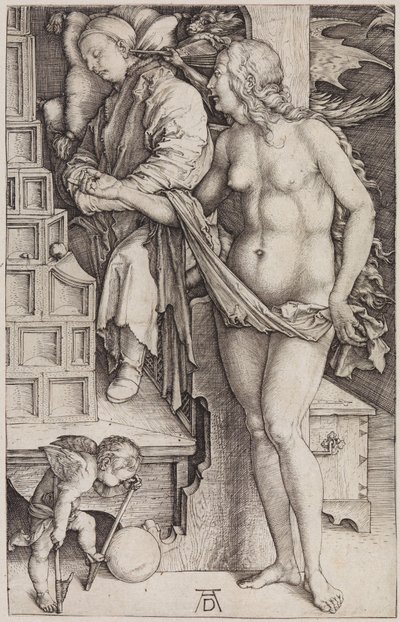 Die Versuchung des Müßiggängers (Der Traum des Doktors) von Albrecht Dürer