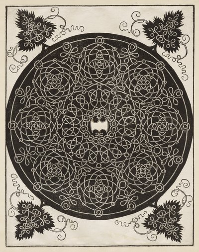 Fünfter Knoten, mit einem weißen Schild mit sechs Punkten in der Mitte von Albrecht Dürer