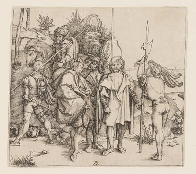 Fünf Fußsoldaten und ein berittener Türke von Albrecht Dürer
