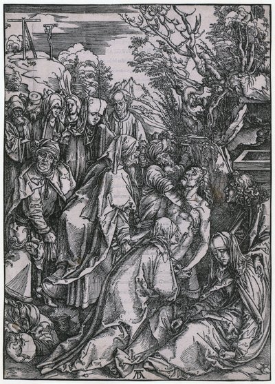 Grablegung Christi, Blatt 10 der Folge "Die Große Passion" von Albrecht Dürer