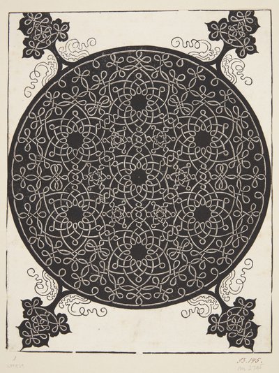 Verflochtenes Kordelmuster mit sieben sechseckigen Sternen von Albrecht Dürer