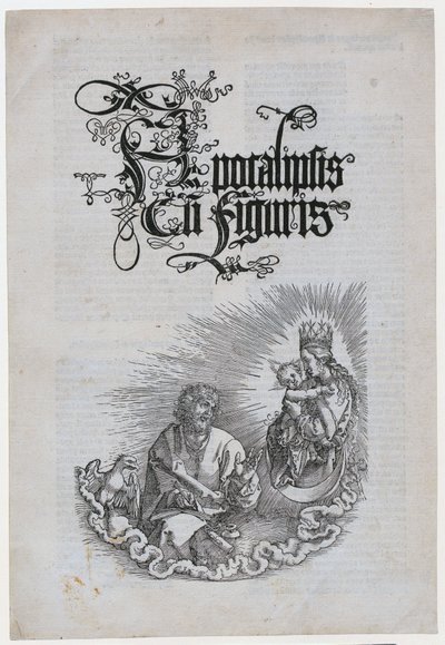 Jungfrau erscheint Johannes, Blatt 1 der Folge "Die Apokalypse" von Albrecht Dürer