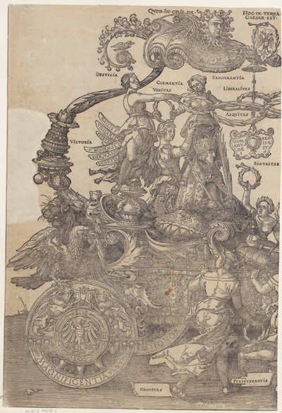 Linke Wagenhälfte, Blatt 1 der Folge "Der große Triumphwagen" von Albrecht Dürer
