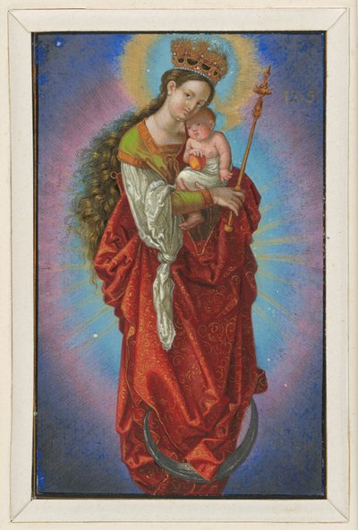 Maria auf der Mondsichel mit Zepter und Sternenkrone von Albrecht Dürer