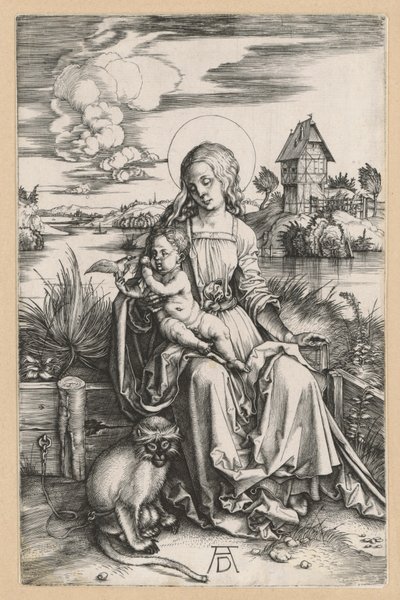 Maria mit dem Kind und der Meerkatze von Albrecht Dürer